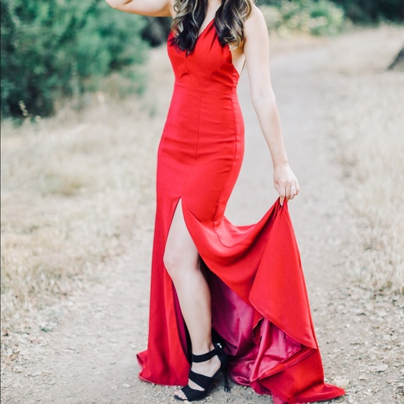 NWT Red Prom Dress - Formal Gown - Military Ball - Picture 1 of 6